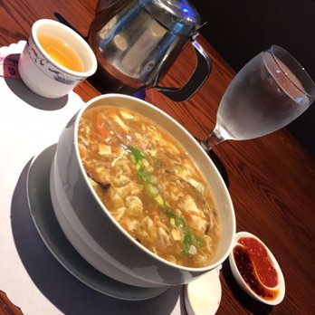 China Palace - Medium hot and sour soup about $7! Good for two - Chinese Near Me - Morgan Hill, California