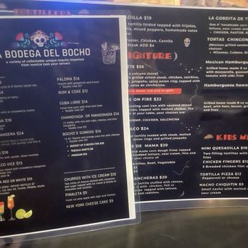El Bocho - Menu as of March 2025 - Mexican Near Me - Richmond Hill, Ontario