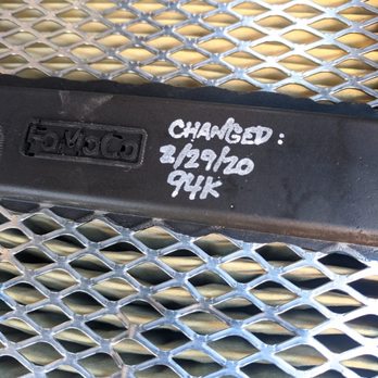 Caliber Auto Care - This is how I knew it hadnt been replaced-- because I wrote this on my filter when I replaced it last. - Auto Repair Near Me - McKinney, Texas Caliber Auto Care - This is how I knew it hadnt been replaced-- because I wrote this on my filter when I replaced it last. - Auto Repair Near Me - McKinney, Texas