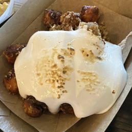 Sweet potato tots with brûlées marshmallow cream Sweet potato tots with brûlées marshmallow cream