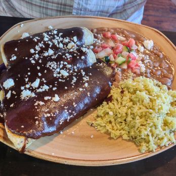 Rosa’s Cocina - Chicken enchiladas with delicious mole sauce ! - Mexican Near Me - Sutter Creek, California