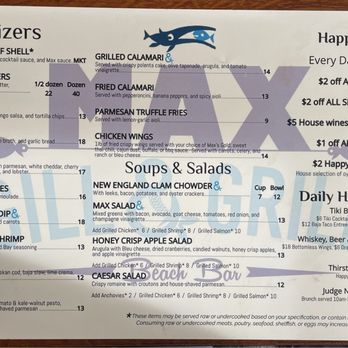 Max Gill and Grill - Menu (Appetizer and Happy Hour section) - Seafood Near Me - Denver, Colorado Max Gill and Grill - Menu (Appetizer and Happy Hour section) - Seafood Near Me - Denver, Colorado