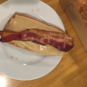 YoYo Donuts - Bacon Long-john. It's what they are famous for. The hubs LOVED it. - Donuts Near Me - Minnetonka, Minnesota