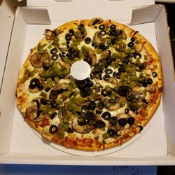 Brownies House of Pizza - Small mushroom, black olives and green pepper