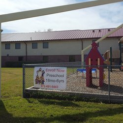 St Paul Christian School - Our playground with the school in the background.