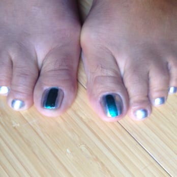 Nail Art - Lousy job! One nail color darker than the other - Nail Salons Near Me - Bremerton, Washington Nail Art - Lousy job! One nail color darker than the other - Nail Salons Near Me - Bremerton, Washington