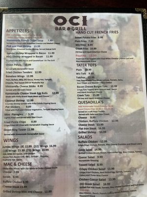 Menu photo 2 OCI Bar & Grill Hulmeville, PA Menu photo 2 OCI Bar & Grill Hulmeville, PA