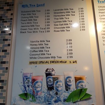 Bobaland - Menu Board - Bubble Tea Near Me - West Covina, California Bobaland - Menu Board - Bubble Tea Near Me - West Covina, California