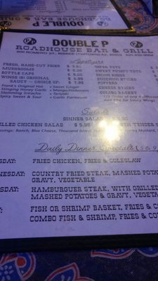 Menu photo 4 Double P Roadhouse Bisbee, AZ