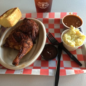 Brookstreet Bar-B-Que - 1/2 chicken with beans and potato salad with drink and tax $15.16. - Barbeque Near Me - Houston, Texas
