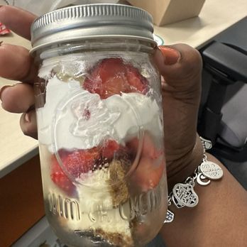 Slim Chickens - Strawberry Cheesecake Jar Dessert - Southern Near Me - Irving, Texas