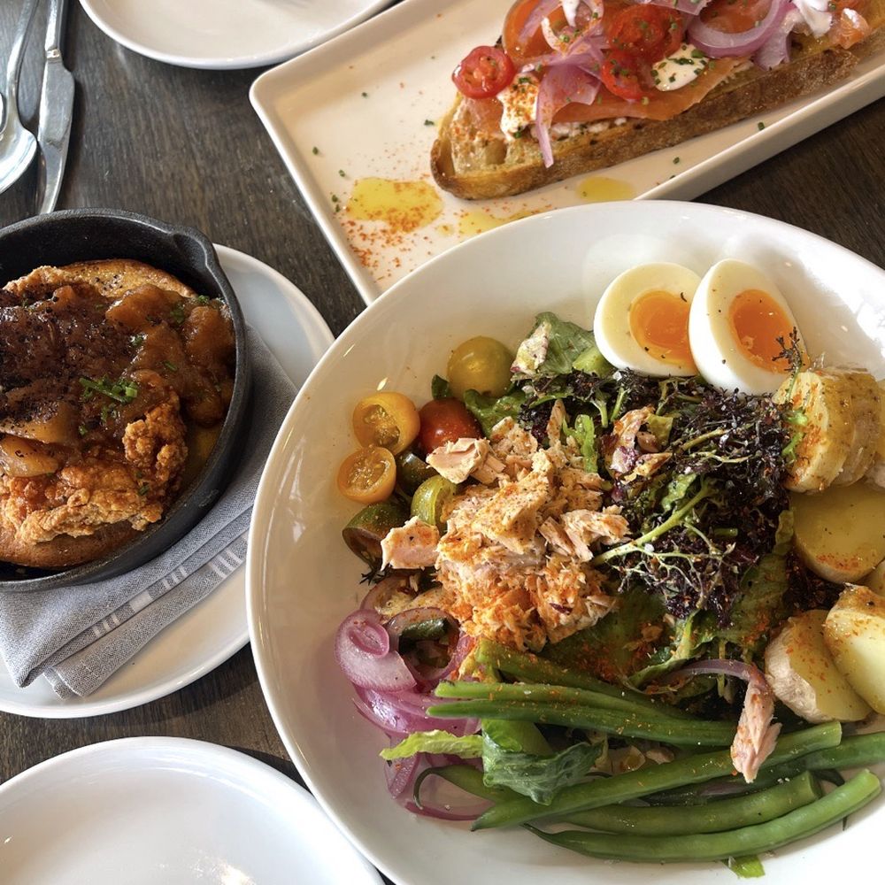 Bayberry Garden - Salad with a avacado bread and chicken - New American Near Me - Providence, Rhode Island Bayberry Garden - Salad with a avacado bread and chicken - New American Near Me - Providence, Rhode Island