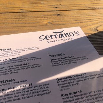 Serrano's Mexican Grill - Menu - Mexican Near Me - Anchorage, Alaska