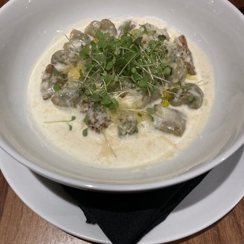 Sogno - Dainty pillows of spinach gnocchi in marscapone sauce. - Italian Near Me - Woburn, Massachusetts Sogno - Dainty pillows of spinach gnocchi in marscapone sauce. - Italian Near Me - Woburn, Massachusetts