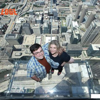 Skydeck Chicago - Skyledge on the Skydeck. No I did not look down. - Observatories Near Me - Chicago, Illinois Skydeck Chicago - Skyledge on the Skydeck. No I did not look down. - Observatories Near Me - Chicago, Illinois
