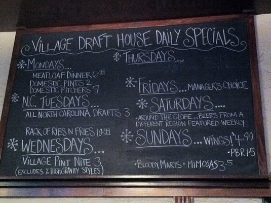 Menu photo 7 Village Draft House Raleigh, NC Menu photo 7 Village Draft House Raleigh, NC