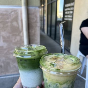 Aroma - Banana Cream Matcha and Strawberry Matcha Latte - Desserts Near Me - San Jose, California Aroma - Banana Cream Matcha and Strawberry Matcha Latte - Desserts Near Me - San Jose, California