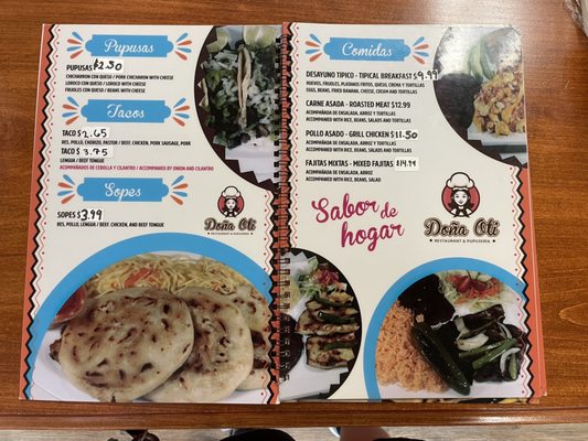 Menu photo 1 Pupuseria Doña Oti Winchester, VA Menu photo 1 Pupuseria Doña Oti Winchester, VA