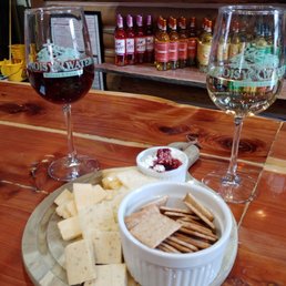 Cheese sampler and delicious wine