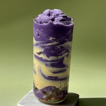 Fruitea Refreshers - Spring Release! - Halo Halo Slushie: milk, Ube syrup and condense milk with mix jelly (rainbow, coconut and green apple) - Bubble Tea Near Me - San Jose, California Fruitea Refreshers - Spring Release! - Halo Halo Slushie: milk, Ube syrup and condense milk with mix jelly (rainbow, coconut and green apple) - Bubble Tea Near Me - San Jose, California