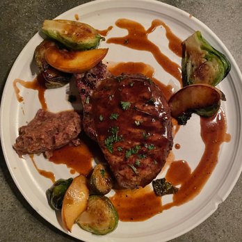 Workshop Kitchen & Bar - 10-Oz Wood-Grilled Pork Chop - New American Near Me - Palm Springs, California Workshop Kitchen & Bar - 10-Oz Wood-Grilled Pork Chop - New American Near Me - Palm Springs, California