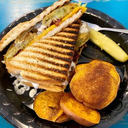 Miss Amber's Main Street Cafe - BLT with fried green tomato and potatoes
