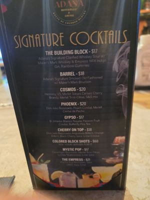 Menu photo 5 Bar Amaya Marietta, GA