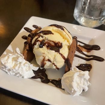 Langdon's Grill - cheesy dessert they called a sundae scoop of ice cream with a chocolate chip cookie, broken in half this was pathetic - American Near Me - Aurora, Oregon Langdon's Grill - cheesy dessert they called a sundae scoop of ice cream with a chocolate chip cookie, broken in half this was pathetic - American Near Me - Aurora, Oregon