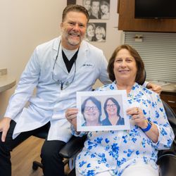 Collins Dental - Dr Collins and patient Debbie show her amazing before and after!