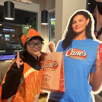 Raising Cane's Chicken Fingers - Canes worker that helped us out! - Fast Food Near Me - Orange, California