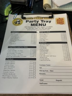 Menu photo 3 Golden Panda Buffet Simi Valley, CA