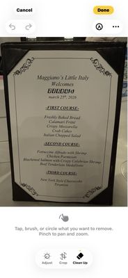 Menu photo 2 Maggiano's Little Italy Austin, TX
