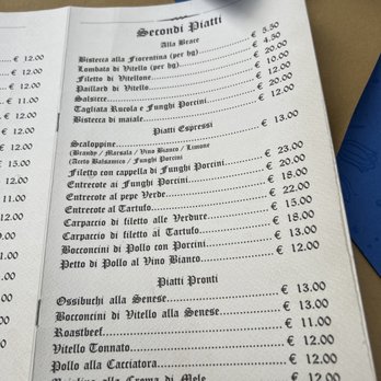 Taverna di Cecco - Menu. I wanted the steak florentine but it was huge! - Tuscan Near Me - Siena, SI
