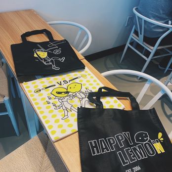 Happy Lemon - Cute tote bags designs. :) - Bubble Tea Near Me - Chandler, Arizona