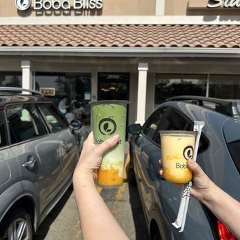 Boba Bliss - Mango matcha latte + mango sago - Bubble Tea Near Me - Castro Valley, California Boba Bliss - Mango matcha latte + mango sago - Bubble Tea Near Me - Castro Valley, California