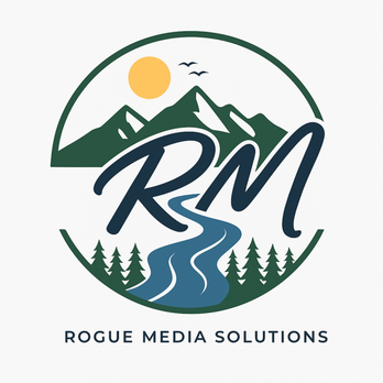 Rogue Media Solutions - The Rogue Media Solutions logo reflects the Rogue Valley's spirit -- clean, modern, and forward-moving. - Web Design Near Me - Grants Pass, Oregon Rogue Media Solutions - The Rogue Media Solutions logo reflects the Rogue Valley's spirit -- clean, modern, and forward-moving. - Web Design Near Me - Grants Pass, Oregon