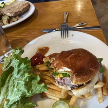 The Eating Establishment - THE ESTABLISHED BURGER, started to eat I'd forgot to take pic before oops! - American Near Me - Park City, Utah