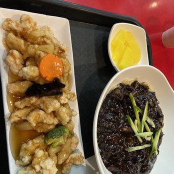 Kyodong - #5 $15.99 + tax Black Bean Noodle and Fried Pork with Sweat and Sour Sauce Combo - Korean Near Me - Garden Grove, California Kyodong - #5 $15.99 + tax Black Bean Noodle and Fried Pork with Sweat and Sour Sauce Combo - Korean Near Me - Garden Grove, California