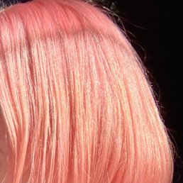 Peachy pink hair color Peachy pink hair color