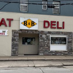 B & B Grocery Meat & Deli - Main entrance and signage.