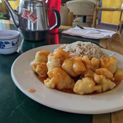 Golden China - Sweet and sour chicken with ham fried rice