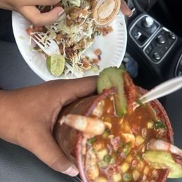 El 911 y tacos de pescado