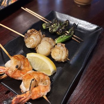Izakaya Go - Tapas skewers - shrimp, scallop, shishito peppers - Sushi Bars Near Me - Las Vegas, Nevada