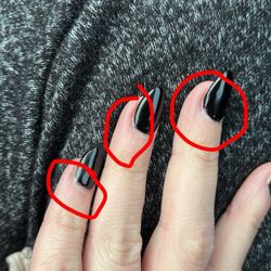 Pacific Nails - Acrylic/polish not even