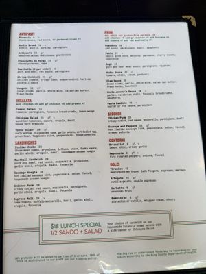 Menu photo 4 Darkalino's Seattle, WA