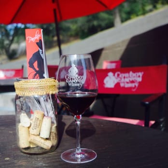 Cowboy Canyon Winery - a glass of wine and corks - Wineries Near Me - Silverado, California