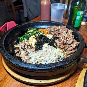 Minari - beef stone bibimap $26 - Korean Near Me - San Bruno, California Minari - beef stone bibimap $26 - Korean Near Me - San Bruno, California