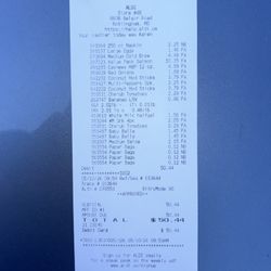 ALDI - Receipt of purchase