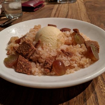 Nopa - Shaved ice with ice cream, grape jam, grapes, and sesame butterfingers - New American Near Me - San Francisco, California Nopa - Shaved ice with ice cream, grape jam, grapes, and sesame butterfingers - New American Near Me - San Francisco, California