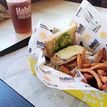 Habit Burger & Grill - Half chicken with sweet potato fries. - Burgers Near Me - Simi Valley, California